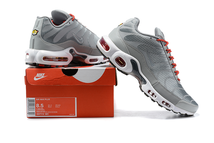 2021 Nike Air Max Plus Grey Red White Running Shoes